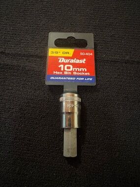NEW Duralast Socket 10MM Hex Bit Socket 3/8''DR